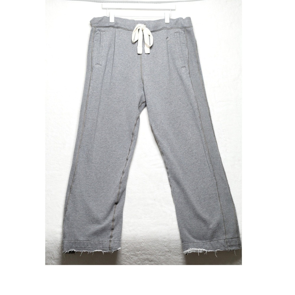 ABERCROMBIE & FITCH Vtg Y2K Heavyweight Baggy Sweatpants Moose Logo Gray Sz XL